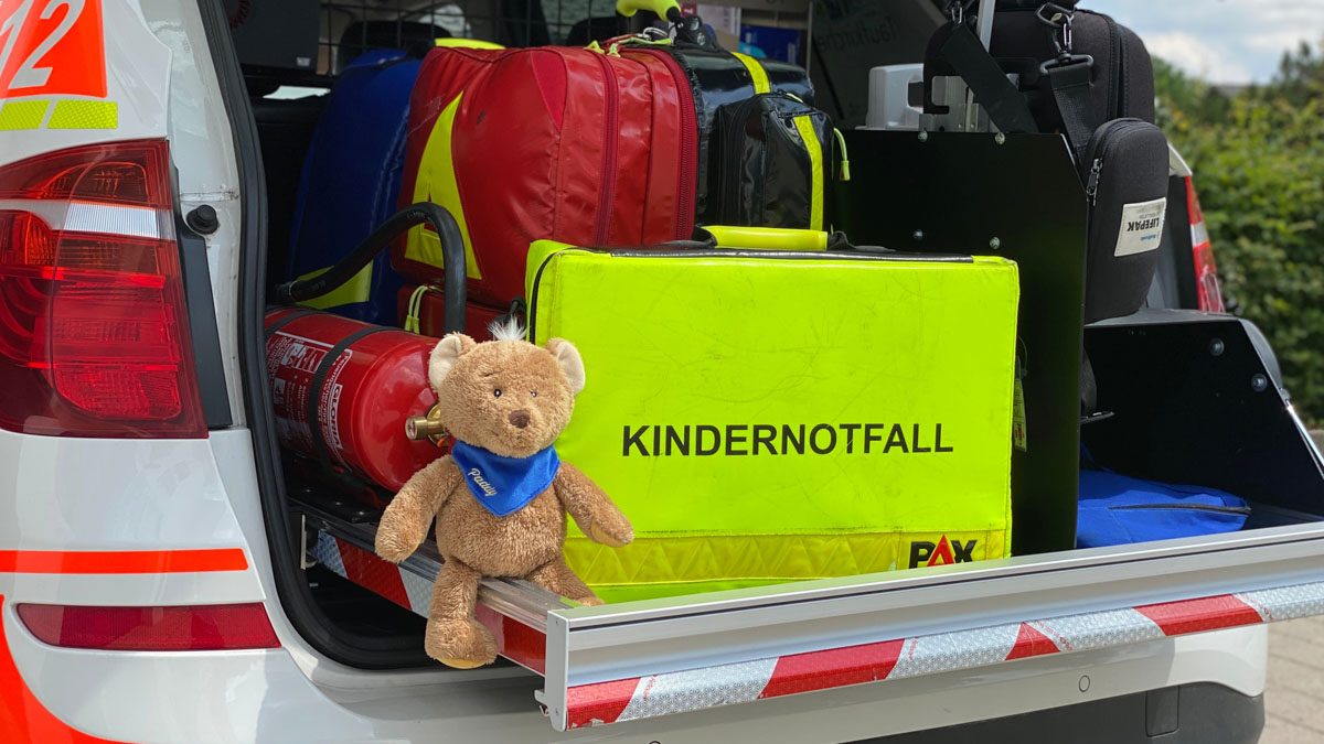 Teddy-Paddy unterstützt ehrenamtliche Retter bei Kindernotfällen